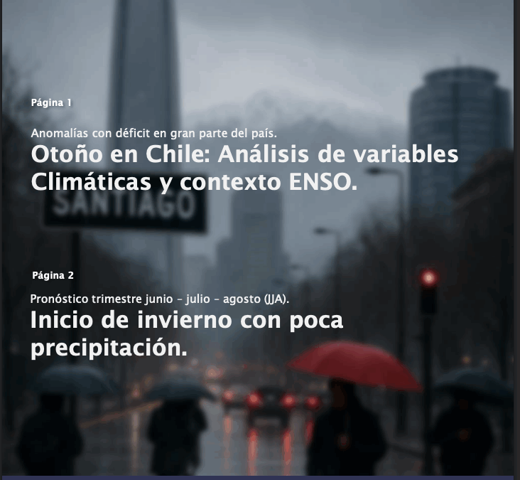 Boletín trimestral de la Dir. Meteorológica de Chile (DMC)